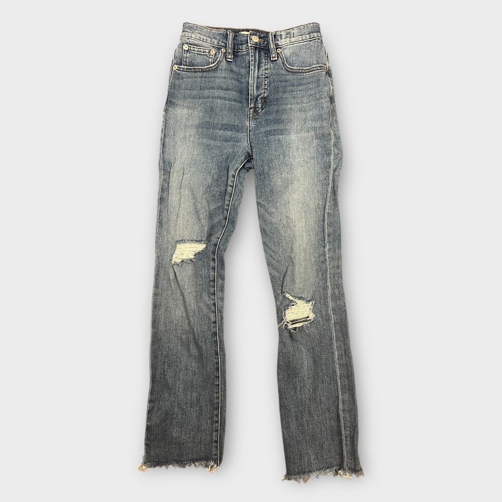 Madewell The Perfect‎ Vintage Jearn Distressed Raw Hem Medium Wash Size 24